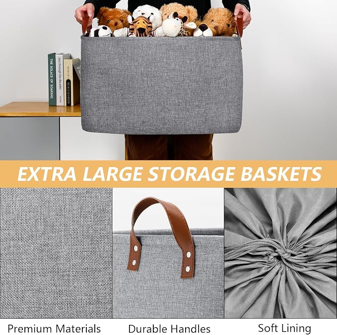 DULLEMELO Extra Large Grey Basket - Image 4