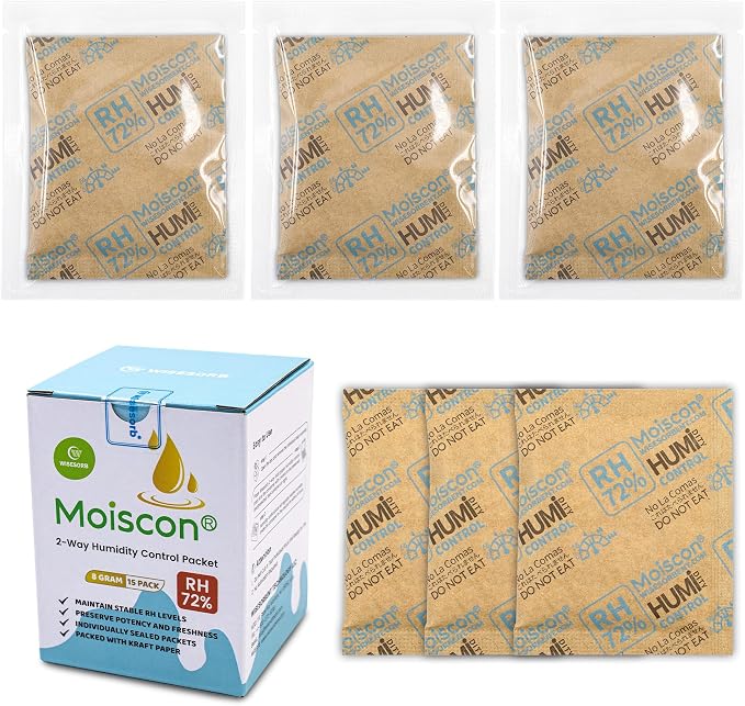 72% Two-Way Humidity Control Packs- 8 Gram Moisture Absorbers by Wisesorb