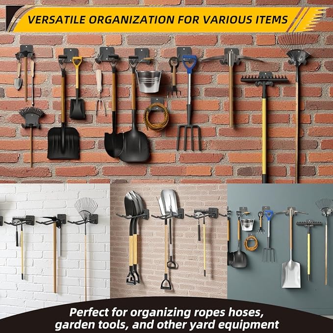 Garage Storage Hooks Heavy Duty Steel Tool Organizer Wall Mount Hangers Hooks - Image 6