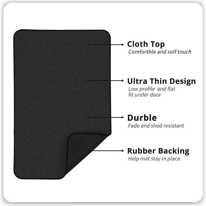 Bath Mat, Ultra Thin Bathroom Runner Rugs, Large Bath Mats - Image 2
