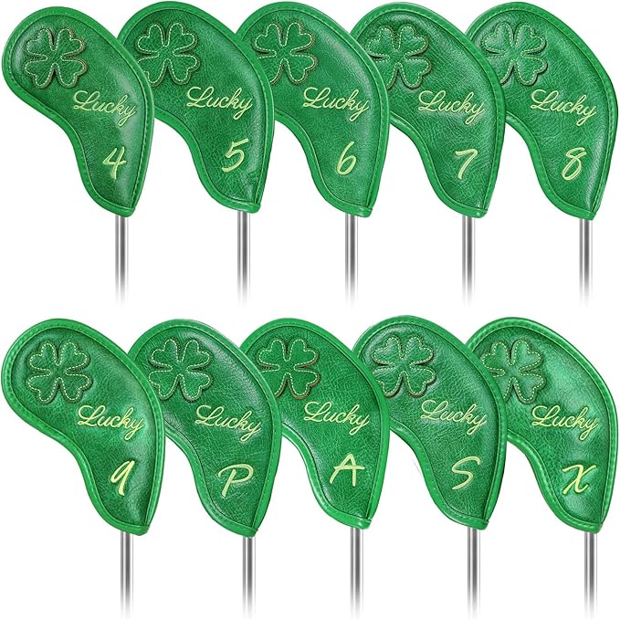 Golf Headcovers Golf Club Head Covers Four Leaf Clover Good Luck Charm by BigTeeth