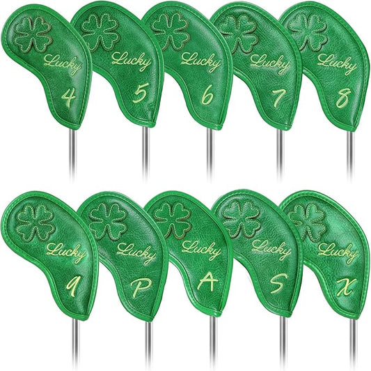Golf Headcovers Golf Club Head Covers Four Leaf Clover Good Luck Charm by BigTeeth