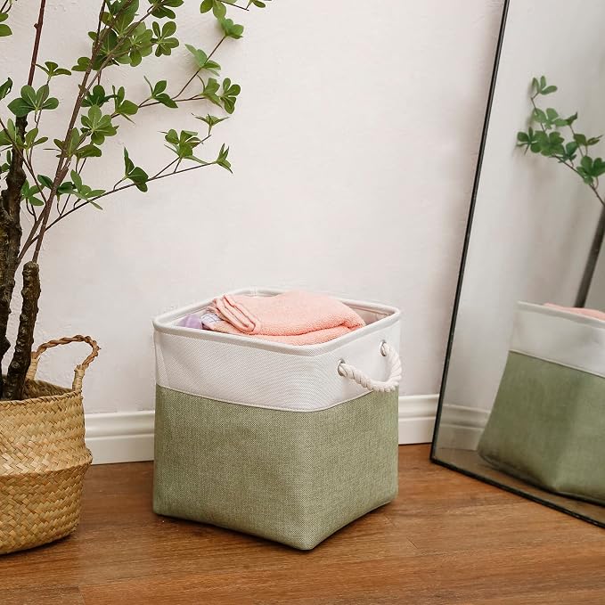 Cube Storage Bins, Collapsible Fabric Storage Cubes Bins, 11 Inch Cube Storage - Image 2