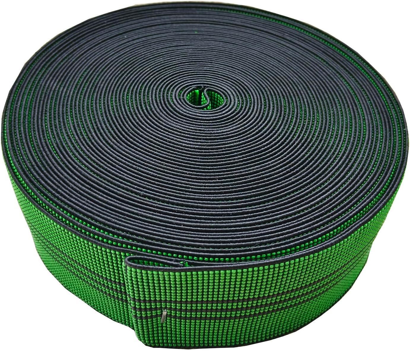 40ft Sofa Elastic Webbing Elasbelt Stretch Latex Band Furniture Repair DIY Upholstery Modification Elasbelt Chair Couch Material Replacement (Green 5cm 10m)