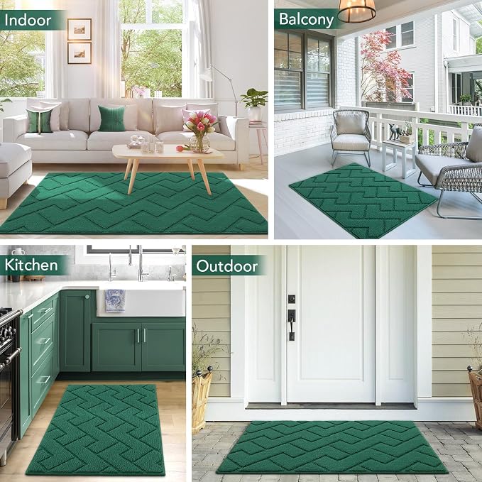 hicorfe Front Door Mat Outside Entrance, Stain and Fade Resistant, Non Slip - Image 2