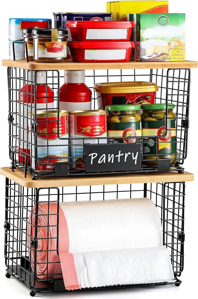 1 Pack Stackable Storage Trash Bag Baskets - Image 7