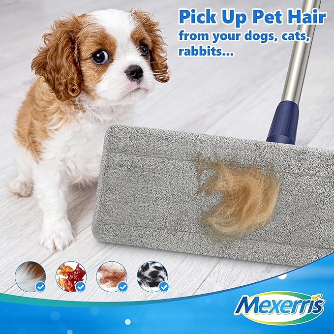 MEXERRIS Microfiber Flat Mop for Hardwood Laminate Tile Floor Cleaning: - Image 5