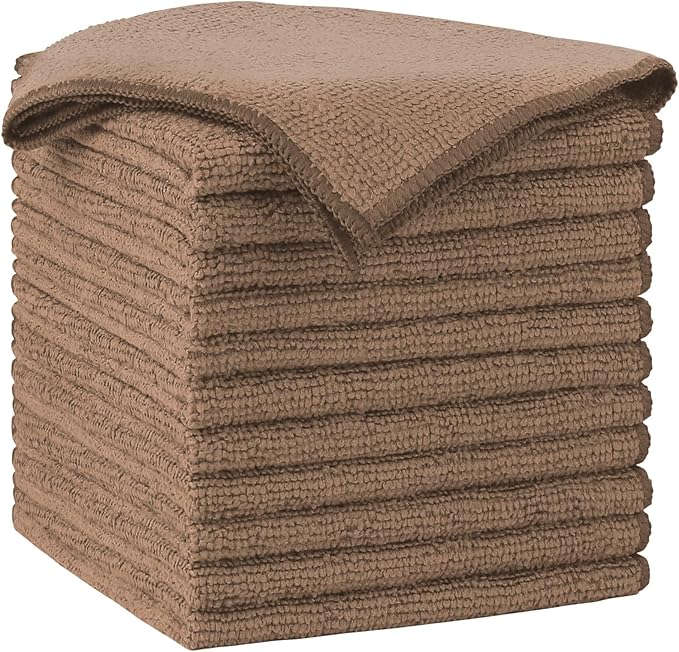 AIDEA Microfiber Cleaning Cloth-12PK, Soft Microfiber Towels by AIDEAHOME