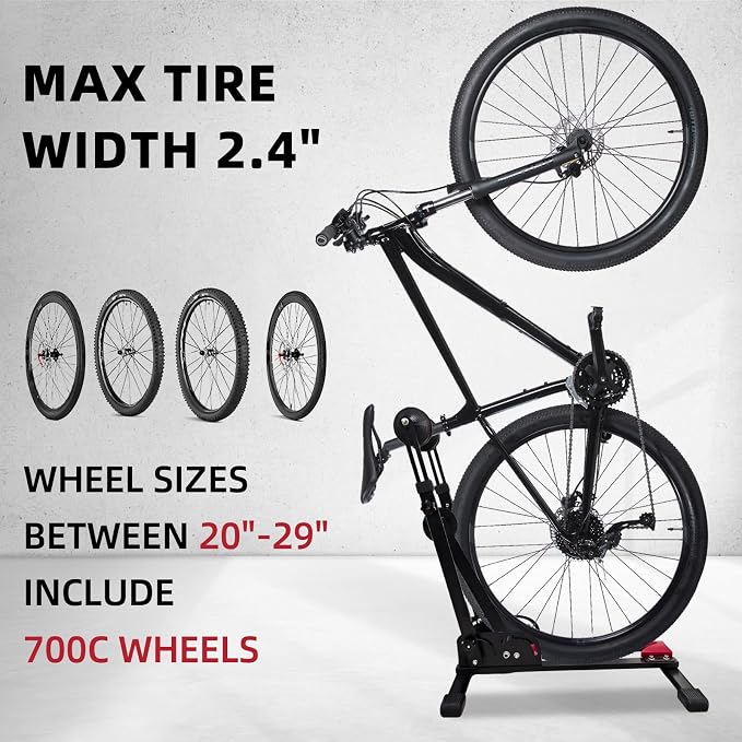 Heavy-Duty Floor Bike Stand, Freestanding Bicycle Storage Rack, Adjustable Dual - Image 8