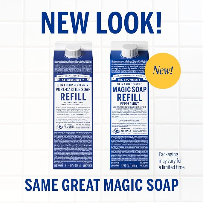 Dr. Bronner's Pure-Castile Liquid Magic Soap Refill - Image 2