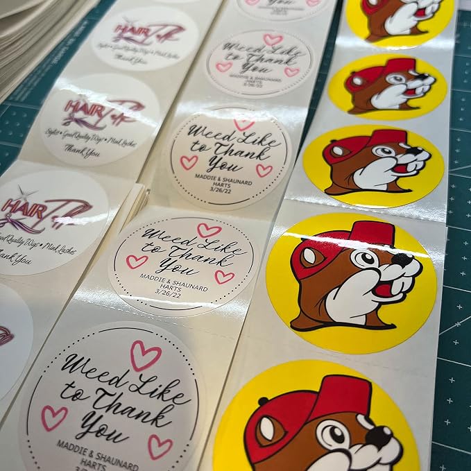150 Custom Circle/Square BOPP Roll Labels- Personalized Stickers - Image 8