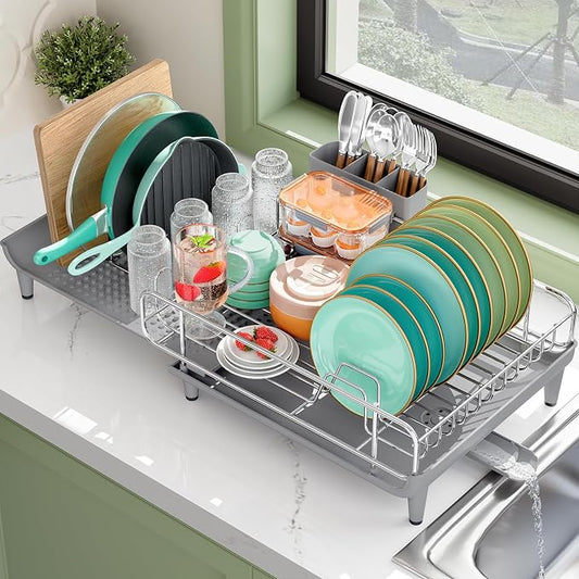 Expandable Dish Drying Rack, Foldable Dish Rack by Urackify