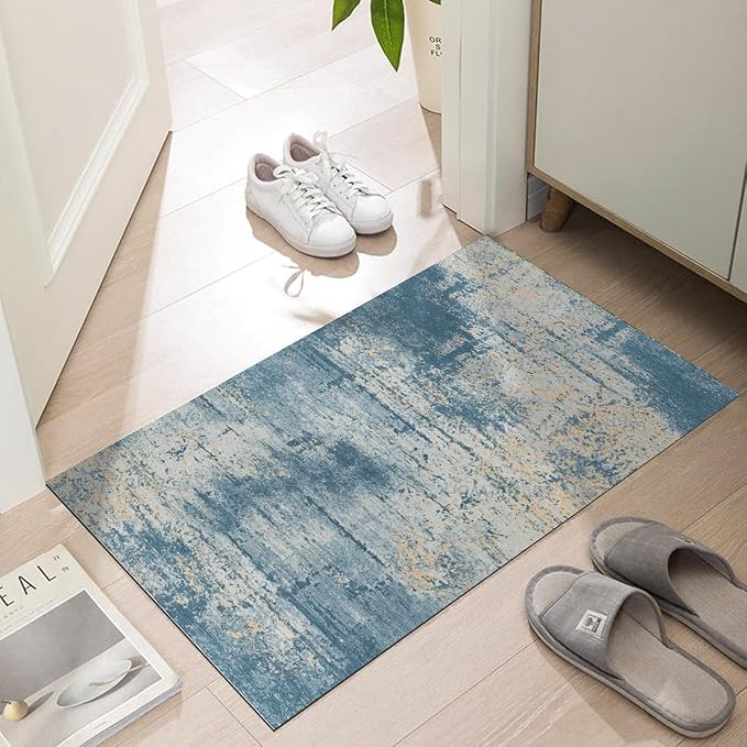 Ultra Thin Door Mat Indoor Entrance, 1/10 in Thin Door Mats by LYGLIGH