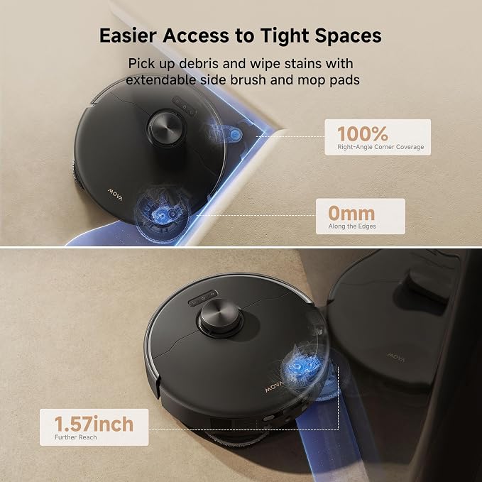 Mova P50 Pro Ultra Robot Vacuum and Mop, 000Pa Suction - Image 5