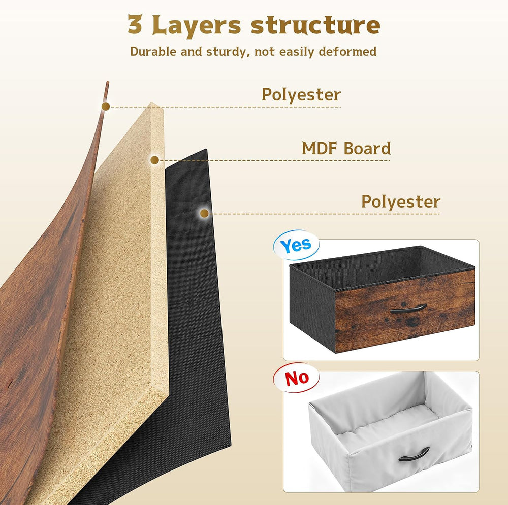 Homkdom Dresser for Bedroom with 9 Fabric Drawers & 55.12" W Display...