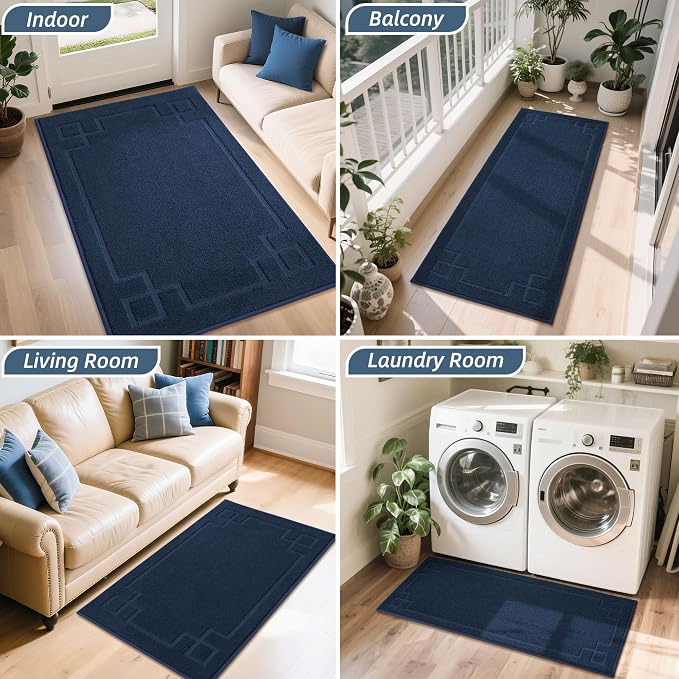 BEQHAUSE Door Mat 24" x 60", Non-Slip Door Mats Indoor Entryway Rugs Washable - Image 8
