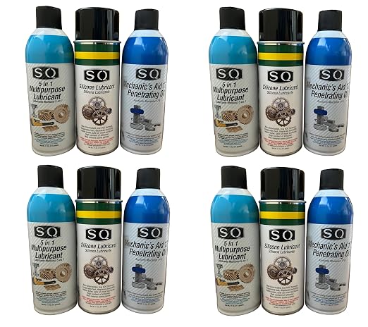 SQ Lubricant Combo, SQ Mechanic's Aid 17-6 Penetrating Catalist, 5 in 1 by Unknown
