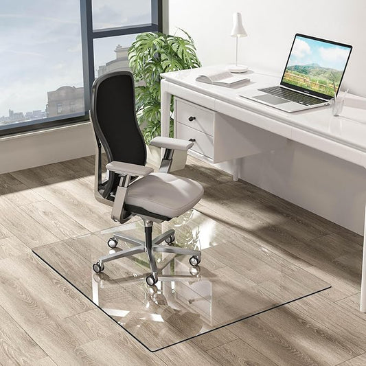Office Chair Mat for Hardwood Floor, 1/8" Thick 55” x 35” Crystal Clear Hard - Image 2
