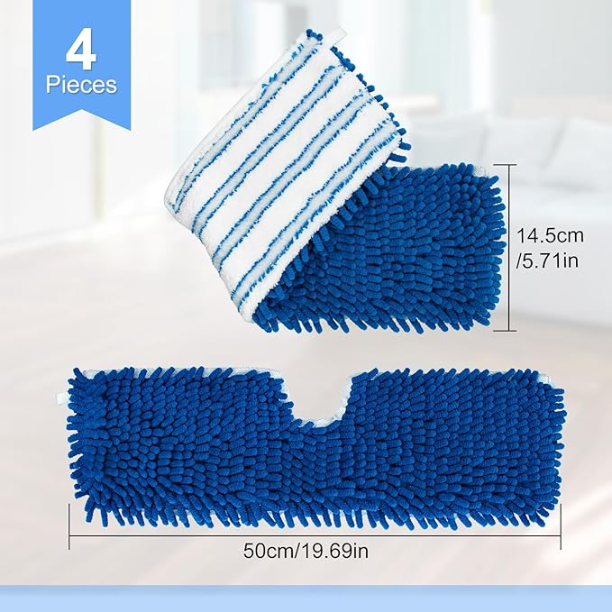 4 Pack Mop Heads Replacements for Ocedar Dual-Action Microfiber Flip Mop - Image 4