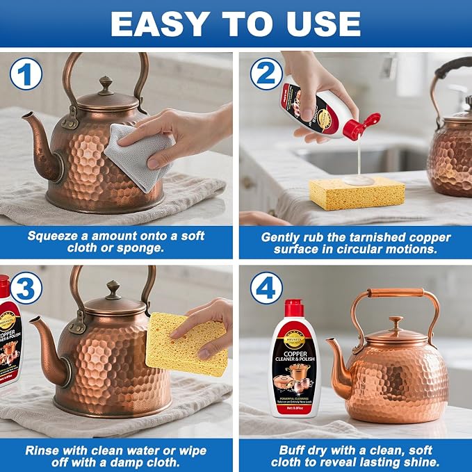 Copper & Brass Cleaner and Polish – 17.6 Oz Gentle Copper Polishing Cream - Image 6