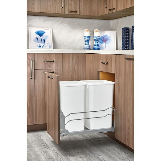 Rev-A-Shelf 53WC-1527SCDM-213 Double 27 Quart Pull-Out, Orion Gray - Image 9