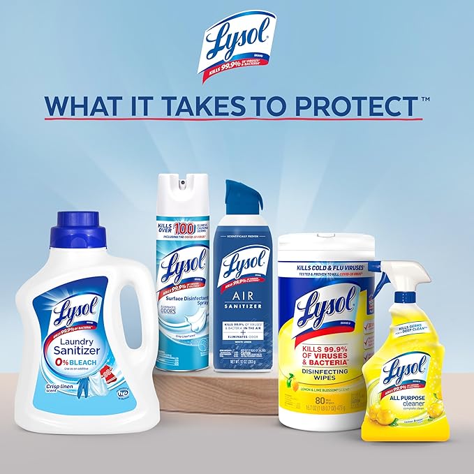 Lysol All Purpose Cleaner Spray, Kitchen & Bathroom Cleaner, Lemon Breeze Scent - Image 6