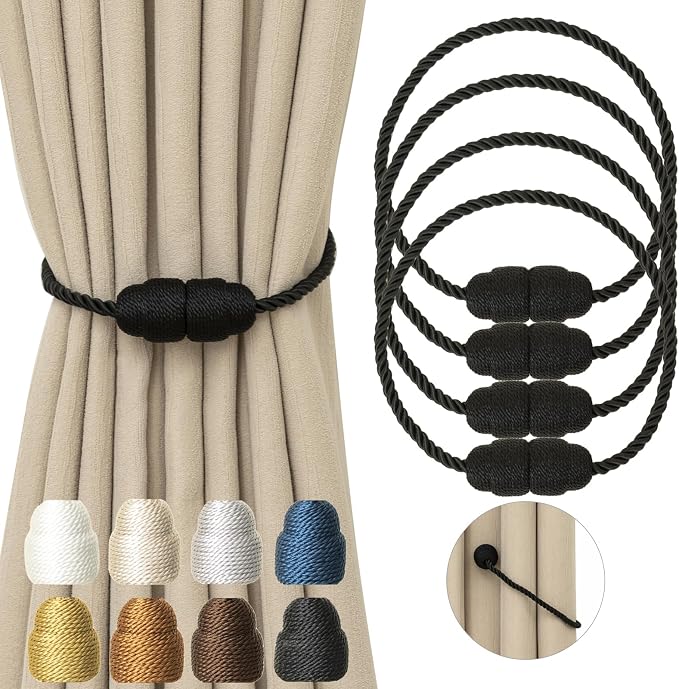 Magnetic Curtain Tiebacks Rope Curtain Tie Backs by CurtainTiebacks