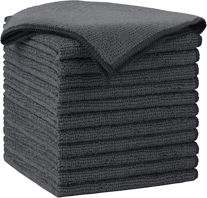 AIDEA Microfiber Cleaning Cloth-12PK, Soft Microfiber Towels by AIDEAHOME