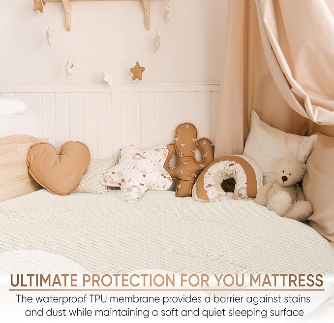 Luxury Waterproof Organic Mattress Protector Twin - Image 6