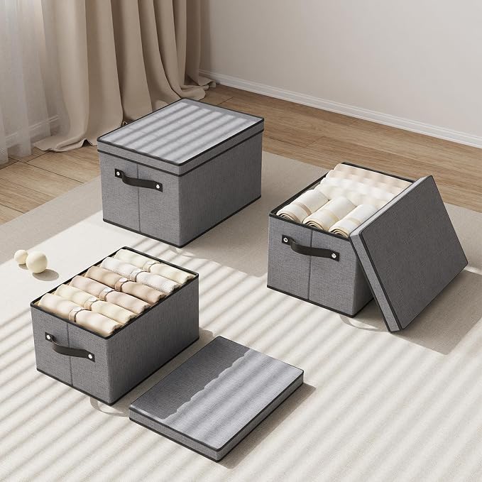 Fabric Storage Boxes, 7.1 x 9.1 x 13 Inch Baskets - Image 7