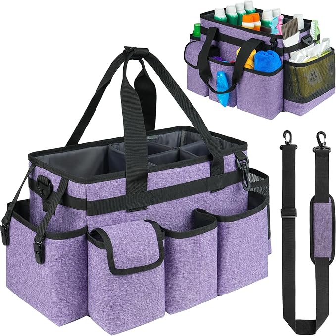 Cleaning Caddy, Cleaning Bag for Housekeepers, Cleaning Supplies Organizer by ZIOZERTT