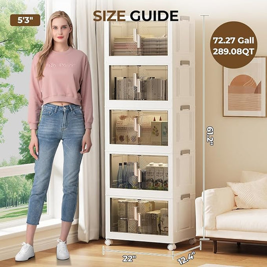 Elegant 5 Tiers Stackable Storage Bins - Image 2