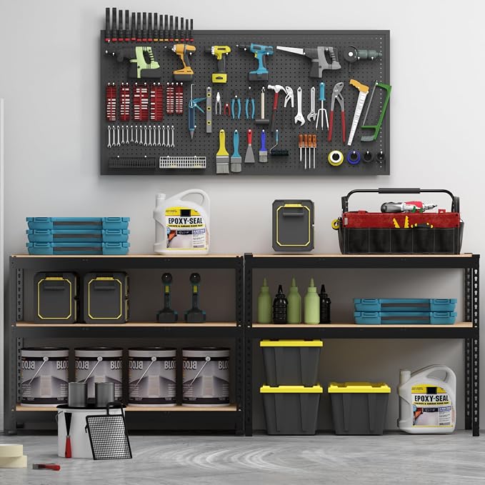 PrimeZone 4 Pack Storage Shelves 48" x 24" x 72", 5 Tier Adjustable Garage - Image 9