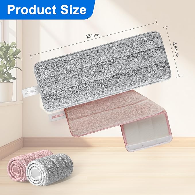 JOYMOOP Mop Replacement Pads, Reusable Microfiber Mop Pads - Image 8