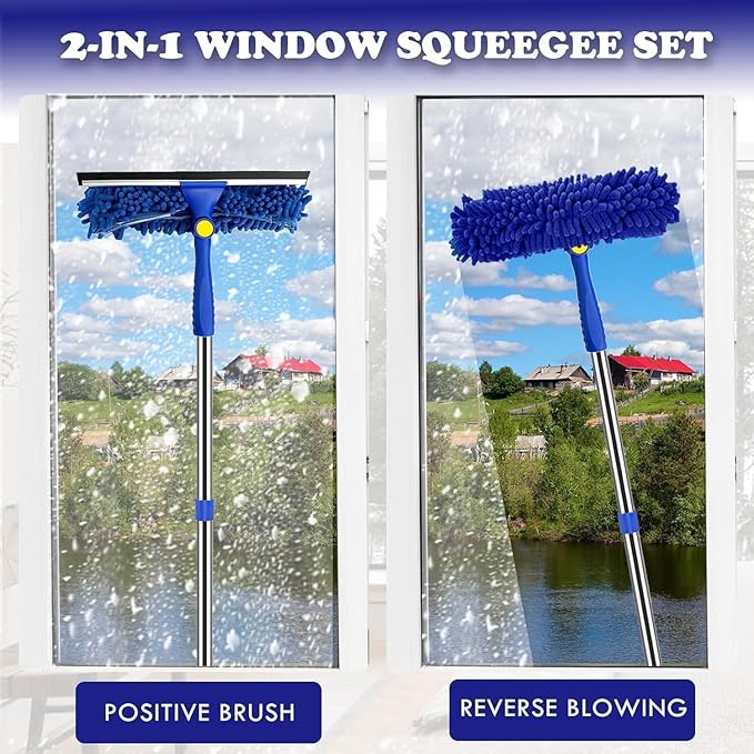 Window Squeegee Cleaner Tool Set, 3-in-1 Window Cleaning Kit - Image 3