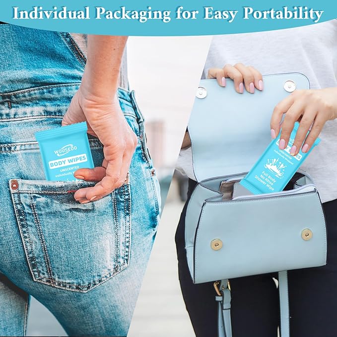 500 Pcs Ultra Thick Soft Large Body Wipes Individually Wrapped, Shower Wipes - Image 4