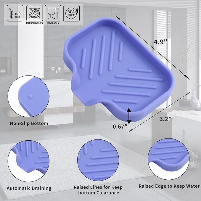 Silicone Bathroom Soap Dishes - Image 2