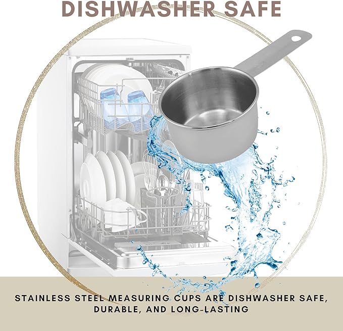 1/4 Cup Stainless Steel Measuring Cup | Sturdy Metal 60 ml | 60 cc | 2 oz | - Image 4