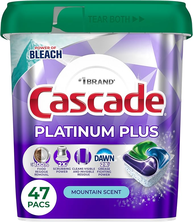 Cascade Platinum Plus Dishwasher Pods, Dishwasher Detergent, Dish Detergent Soap by Cascade