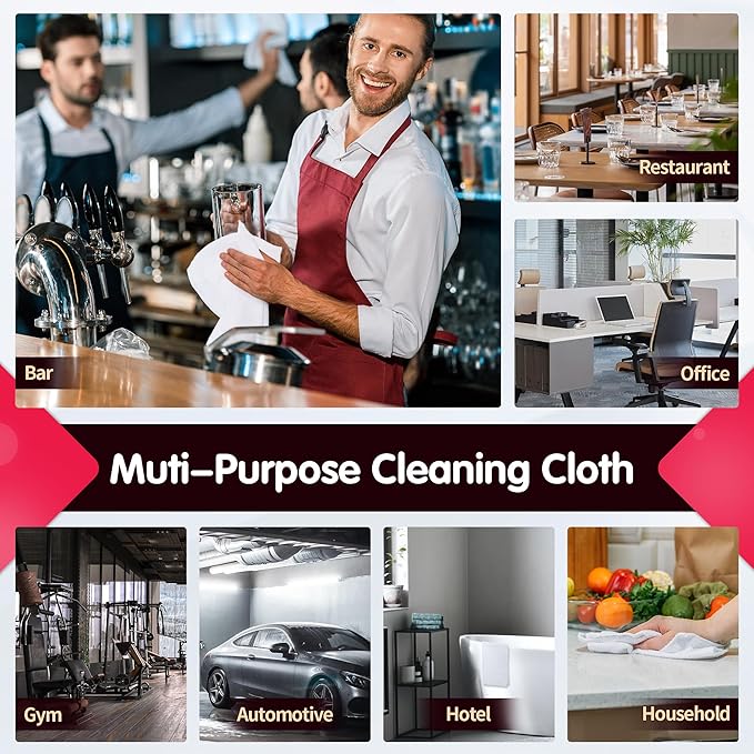 FIXSMITH White Microfiber Cleaning Cloth -Pack of 8, Highly Absorbent Cleaning - Image 8