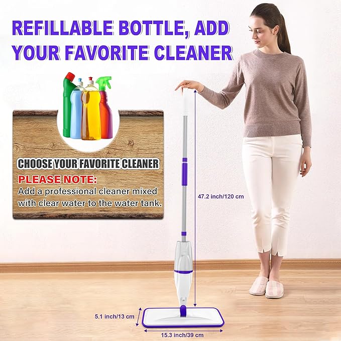 Spray Mop for Hardwood Floor Cleaning: EXEGO Wet Mops - Image 6