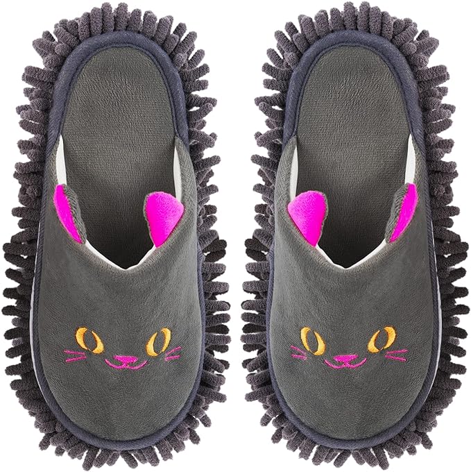 Warm Microfiber Slippers Floor Dust Dirt Hair Mop Slippers Shoes Anti-slip by frjjthchy