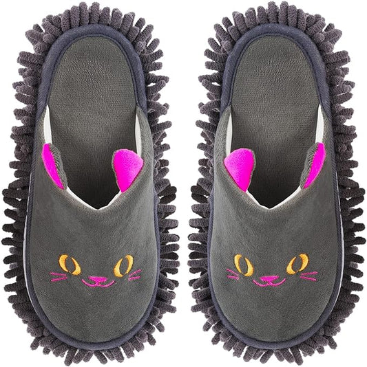 Warm Microfiber Slippers Floor Dust Dirt Hair Mop Slippers Shoes Anti-slip by frjjthchy