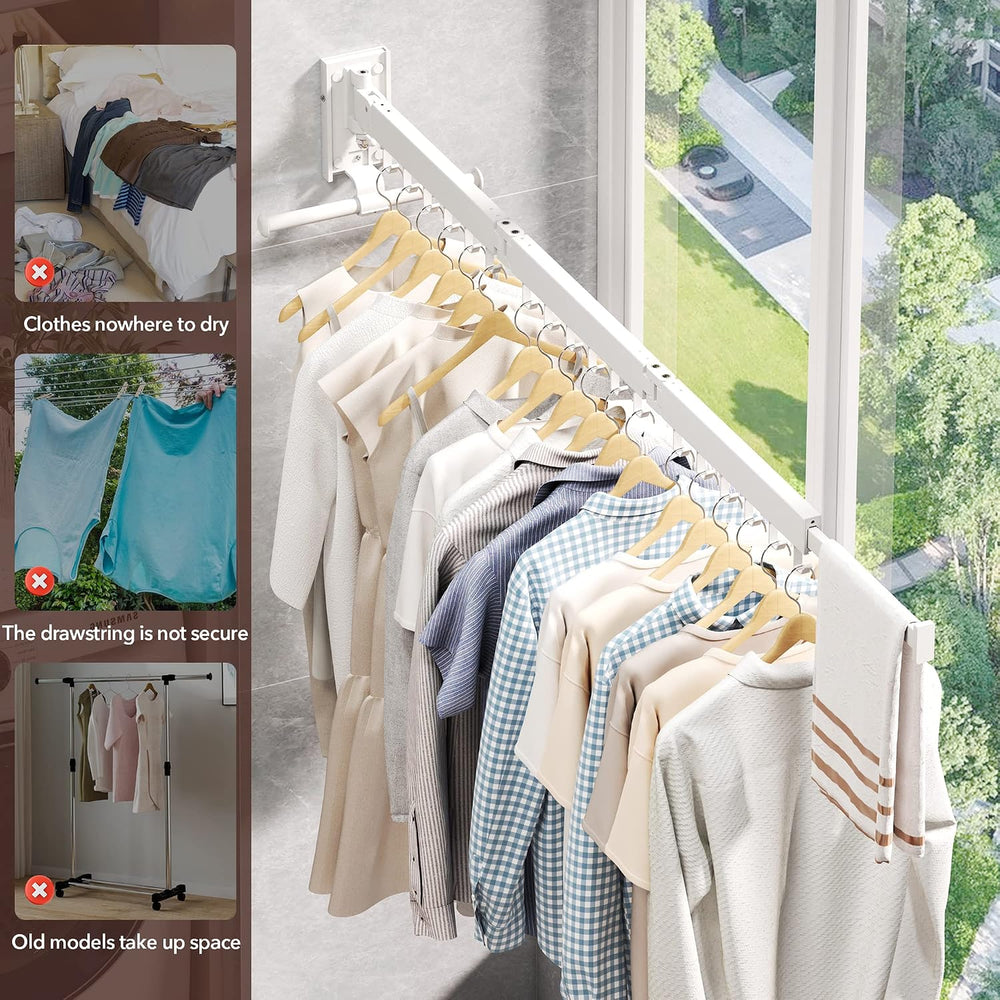 ZdwCyl Clothes Drying Rack,Laundry Drying Rack Wall Mount, Wall Mounted Cloth...