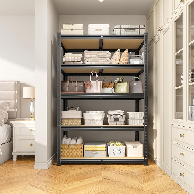 5-Tier Storage Shelves, 1980LBS Adjustable Pantry Shelves, Metal Shelving Unit - Image 8