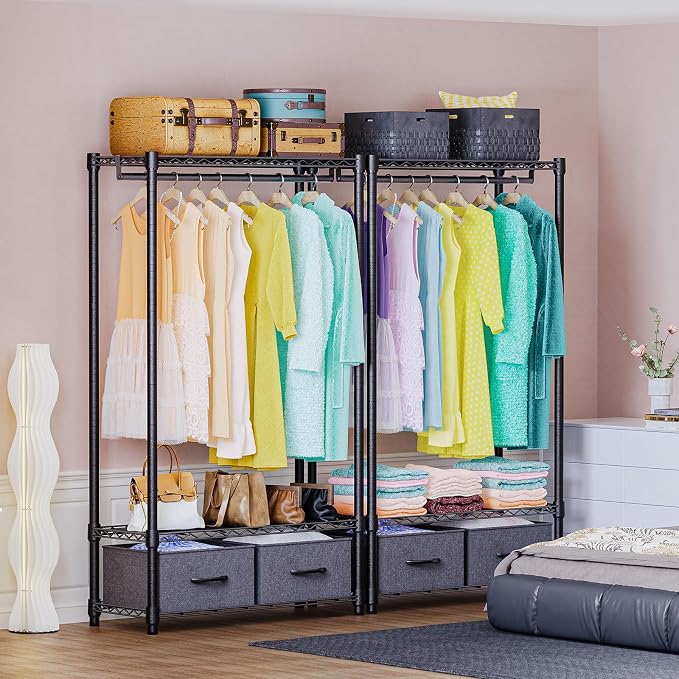 IZEUK Heavy Duty Garment Rack Wire Clothes Rack - Image 5