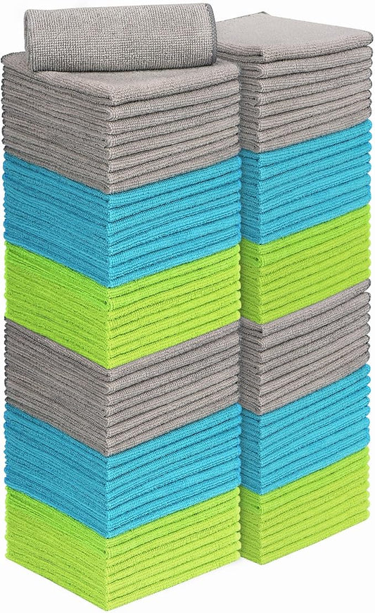 AIDEA Microfiber Cleaning Cloth-100PK, Soft Microfiber Towels by AIDEAHOME