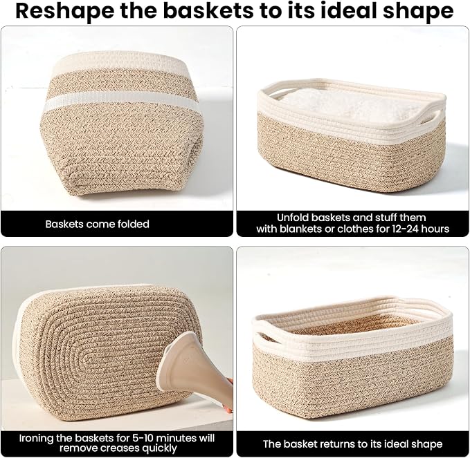 Small Baskets for Organizing, Decorative Storage Baskets for Shelves, Storage - Image 7