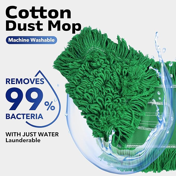 Matthew Cleaning 24'' Industrial Strength Cotton Dust Mop Refill Washable - Image 3