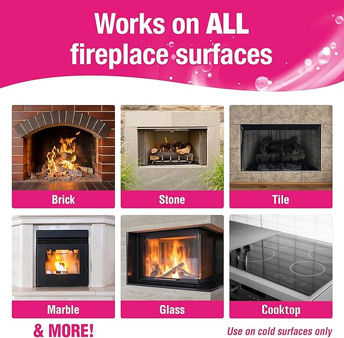 Quick N Brite Fireplace Cleaning Kit – Includes 24 oz Fireplace Glass Cleaner - Image 3